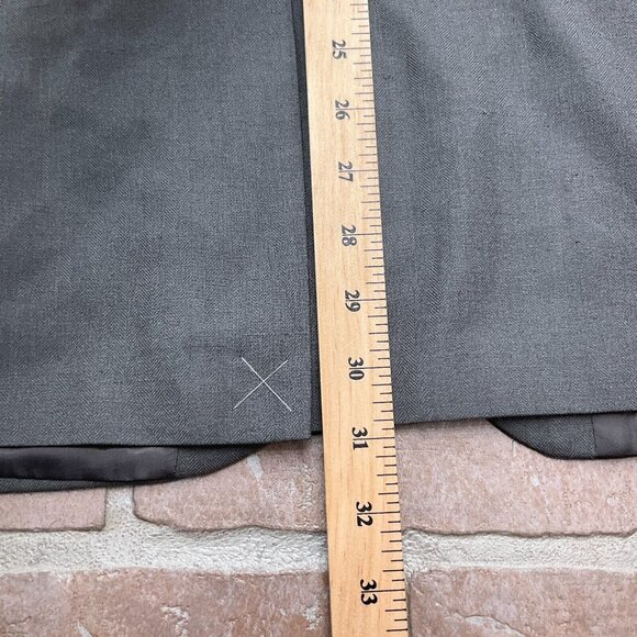 Chaps Blazer Men 38R Gray Herringbone Linen Blend Classic Career Suit Jacket NWT - Picture 6 of 11